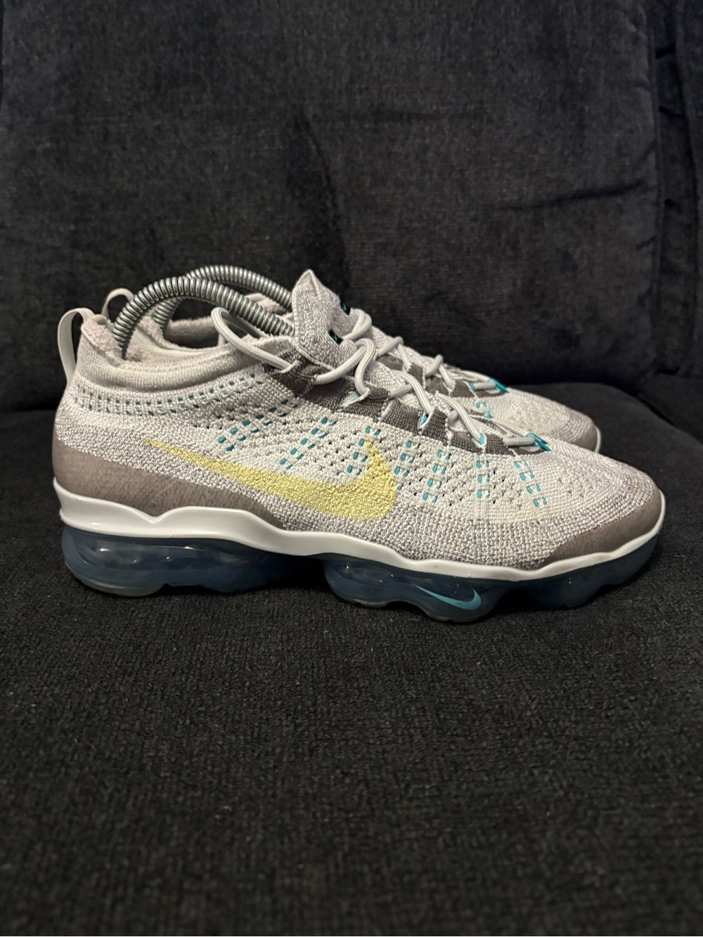 Men's Size 8.5 Nike Vapormax 2023 Flyknit FK Photon Dust Lime DV1678-011
